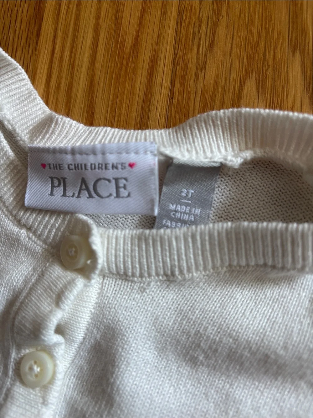 2T The Children's Place White Cropped Cardigan
